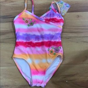 Coral cove girls swimsuit size 4 tye dye